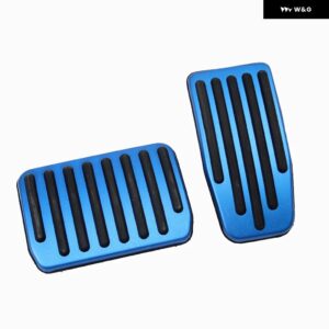 テスラ モデル3 モデルY 2017-22 アクセサリー アルミ 合金 フットペダル アクセル ガス燃料 ブレーキペダル ペダルカバー カー スタイリング - blue