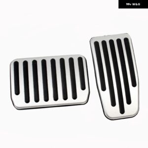 テスラ モデル3 モデルY 2017-22 アクセサリー アルミ 合金 フットペダル アクセル ガス燃料 ブレーキペダル ペダルカバー カー スタイリング - Silver