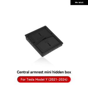 テスラ モデル3 ハイランド 2025 モデルY 2021-2025 センター アームレスト 隠し 収納 ボックス カップ ホルダー コンソール オーガナイザー ボックス - 2021-2023 MY