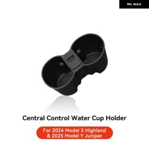 テスラ モデル3 ハイランド 2025 モデルY 2021-2025 センター アームレスト 隠し 収納 ボックス カップ ホルダー コンソール オーガナイザー ボックス - highland Juniper 1PC