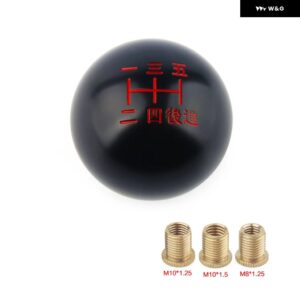 スタイル ブラック 6速 M10X1.5/M10X1.25/M8X1.25 ギア シフト ノブ ホンダ アキュラ/ トヨタ / 日産 - D