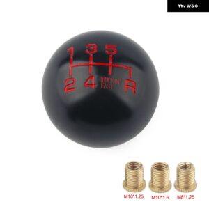 スタイル ブラック 6速 M10X1.5/M10X1.25/M8X1.25 ギア シフト ノブ ホンダ アキュラ/ トヨタ / 日産 - B
