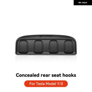 テスラ モデルY 3 ハイランド ジュニパー 2021-25 折りたたみ 式 隠しフック リア ABS素材 自動車内装アクセサリー - 1 PC