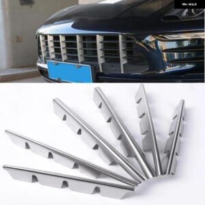 ステンレス 製フロント グリル トリム ストリップ 6個入り ポルシェ マカン 2014 - 16 カー スタイリング バンパー デコレーション デカール