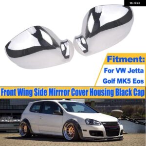 バックミラー キャップ ウィングサイドミラー カバー ハウジング クローム VW ゴルフ ラビット ジェッタ MK5 06-09 パサート 2003-2005 カーアクセサリー