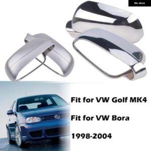 RHYMING クロームメッキ バックミラー キャップ ウィングサイドミラー カバー ハウジング VW ゴルフ 4 MK4 アクセサリー ボーラ 1998 1999-2004