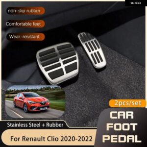 ルノー クリオ V ルーテシア 三菱 コルト 2020 2021 2022 車用フットペダル ガス アクセル ブレーキ ステンレス 滑り止めペダル