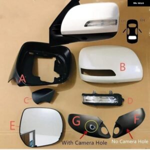 バックミラー カバー シェル サイドミラー ガラスライト フレーム トヨタ ランドクルーザー プラド FJ150