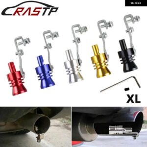 汎用 車両排気エンドチップターボサウンドマフラー パイプ ホイッスル軽量素材サイズXL RS-TUR006-XL