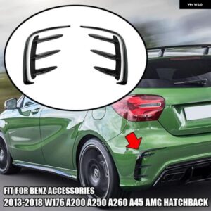 メルセデス ベンツ アクセサリー 2013-2018 W176 A200 A250 A260 A45 AMG ハッチバック カー リア バンパー エアインテークベント カナード スプリット