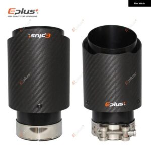 車用マットカーボンマフラーチップ排気 システム パイプ マフラーノズル 汎用 ストレート ステンレス ブラックAKRAPOVIC