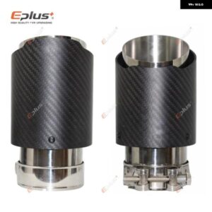 汎用 カーマットカーボンマフラーチップ排気 システム パイプ マフラーノズルストレート ステンレス シルバー