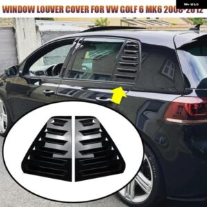 VW アクセサリー ゴルフ 6 MK6 GTI R GTD 2008-2012 車用 リアサイドウィンドウルーバー 通気口 フロントガラス 装飾 カバー