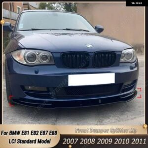 車用フロント バンパー リップスプリッター スポイラー ガード ディフューザー カバー トリム BMW 1シリーズ E81 E82 E87 E88 LCI スタンダードモデル