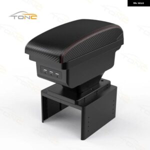 車用 汎用 アームレスト ボックス コンソール 収納 ボックス 車内 カスタム パーツ3USB