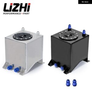 LIZHI RACING - 2.5ガロン 10L アルミレースドリフト燃料バッテリータンク 燃料サージタンク レベルセンダーなし 210*215*225MM LZ-TK13