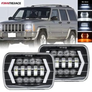 5X7インチ 7X6インチ LED ヘッドライト DRL ジープ シールドビーム H4 ラングラー YJ チェロキー XJ H6014 180W 12V24V ランプ 電球