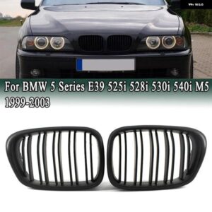 BMW 5シリーズ E39 525I 528I 530I 540I M5 1999-2003 フロント バンパー レーシング グリル キドニー グリル マットブラック/グロスブラック