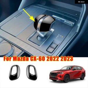 ブラック カーセンター コンソール ギア シフト ノブカバー キャップ マツダ CX-60 2022 2023