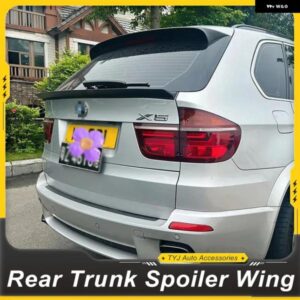 BMW X5 E70 2006 07 08 09 10 11 12 リアミドル トランク リッドカースポイラー ウィング ABSブラックカーボン アップグレード