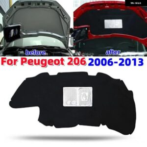 車用フロント エンジン 遮音コットン ボンネット 断熱マット パッド カバー プジョー 206 2006-2013