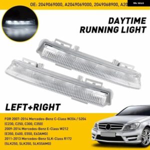 LED デイタイム ランニング フォグランプ メルセデス 2007-2014 W204 C250 C300 C350 E63AMG A2049068900 A2049069000 A0999065300 A0999065400