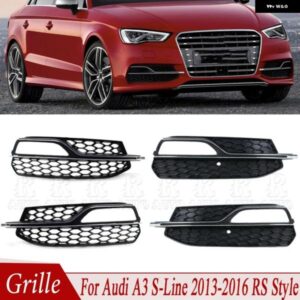 アウディ A3 S-LINE 2013-2015 2016 フロント バンパー フォグランプ グリル グリル フォグランプ カバー フレーム メッシュ 8V3807681Q 8V3807682
