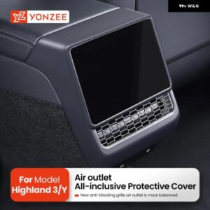 テスラ モデル3 Yハイランド ジュニパー リアセンター コンソール エアベント カバー ベント アウトレット ダストカバー カー スタイリング インテリア