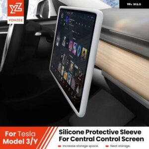 テスラ モデル3 Y ハイランド ジュニパー 2021-2025 シリコン トリム カバー セントラ ル コントロール ナビゲーションスクリーン プロテクター
