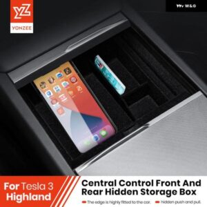 テスラ ハイランド モデル3 Y ジュニパー センター アームレスト 隠し ボックス ホルダー コンソール オーガナイザー 車用 収納 ボックス アクセサリー