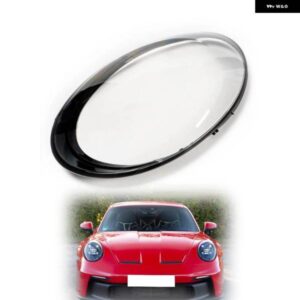 ポルシェ 991 992 2018-2022 2023 2024 車用 ヘッドライト シェード ク リアランプ シェード レンズ ヘッドランプ カバー ランプシェル ブラックエッジ