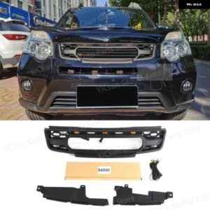 2012-2014 オートパーツ スタイル SUV ブラック グリル フロント グリル ライト付き 日産 X-TRAIL