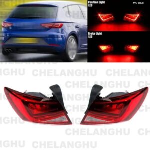 左+右側テール リアランプ ライト LED 電球 付き シート レオン 2013-20 5F0945207E 5F0945208E