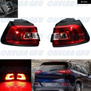 ペア外側サイドテールリアライトランプ LED 電球 付き 68102906AF 68102907AF ジープ チェロキー 2014-18