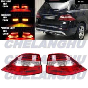ペア外側サイド テールライト リアランプ LED 電球 付き A1669063301 A1669062301 ベンツ W166 ML350 ML550 2012-15