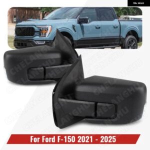 11PIN 左側 + 13PIN 右側 フォード F150 2021-24 2025 リアミラー アセンブリ ウィンカー付き ヒート ブラインド スポット