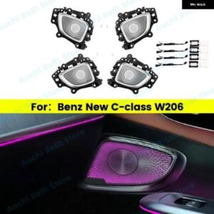 64色LEDメタル スピーカー カバー メルセデス ベンツ C クラス W206 車内 アンビエントライト オーディオ 装飾 ランプ RE2022