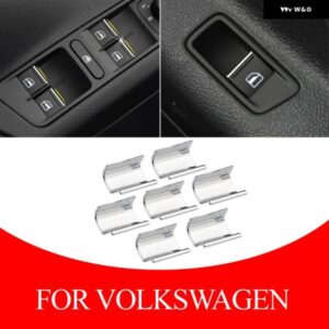 フォルクスワーゲン VW ゴルフ 7 MK7 7.5 2013 - 2019 ティグアン MK2 2017-2022 ウィンドウリフター ボタン スイッチノブカバー トリム