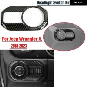 ヘッドライト スイッチ ボタン カバー トリム デコレーション JEEP WRANGLER JL 2018-2023 インテリア アクセサリー