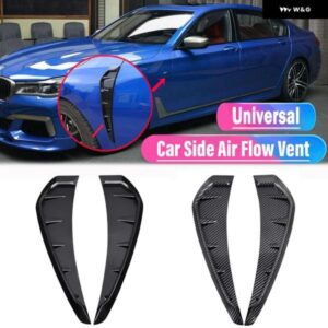 ペア 汎用 カー 外装 サイドフェンダー ベント左右エアインテークデコレーションウィングカバー トリム 自動車アクセサリー