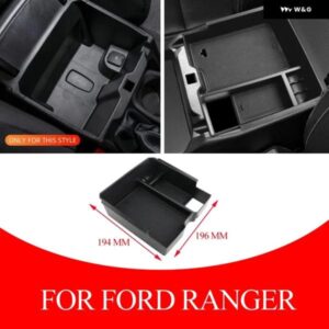フォード レンジャー 2023 2024 2025 センター コンソール オーガナイザー 互換インサートトレイ セカンダリーストレージ アームレスト ボックス