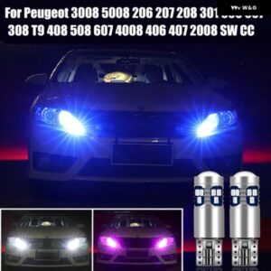 プジョー 3008 5008 206 207 208 301 306 307 308 T9 408 508 607 4008 406 407 2008 SW CC GT 車用 LED パーキング ライト アクセサリー