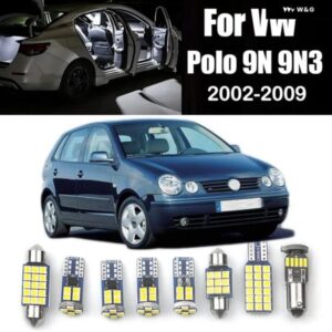 フォルクスワーゲン VW ポロ 9N 9N3 2002 - 09 8個 車用LED インテリア 読書灯 トランク ライトアクセサリー