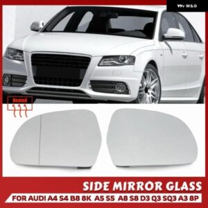 ヒーター付きサイドミラー ガラス アウディ A4 B8 2010 - 16 リアビュー バックミラー ガラス ドア ウィングミラー