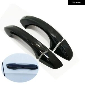 フォルクスワーゲン VW シロッコ 3 MK3 2008-2015 ブラックカーボンクロームカーサイド ドアハンドル カバー トリム スタイリング オートアクセサリー