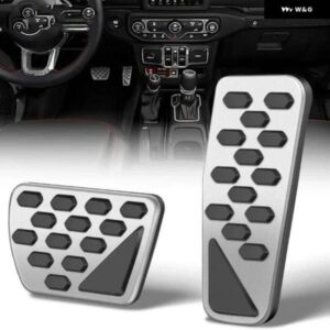 ブレーキガスペダル パッド 自動穴あけ不要アクセルペダルカバー JEEP 2018-2024 WRANGLER JL/JLU 2020-2024 GLADIATOR JT-ブルー