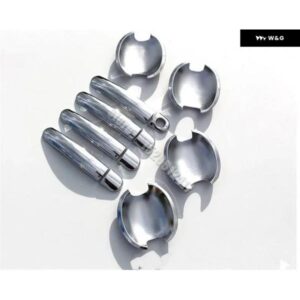 フォルクスワーゲン ポロ 2004-2018 ABS クローム ドアハンドル ボウル ドアハンドル カバー カバー トリム カー スタイリング