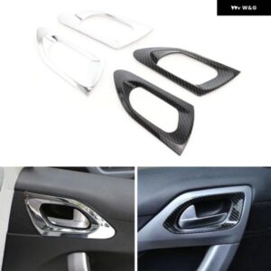 プジョー 2008 2014 - 2019 車用クロームインナー ドアハンドル トリム ドアボウルカバー ステッカー カー スタイリング アクセサリー