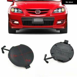 フロント バンパー 牽引フックカバー トレーラーキャップ未塗装 マツダ 3 BK 2004-2008