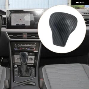 フォルクスワーゲン ティグアン 2017 - 22 カー スタイリング アクセサリー カーボン インテリア ギア シフト ノブ トリム カバー